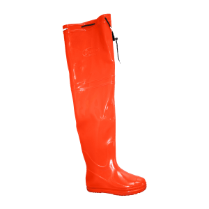 2288ส้ม-รองเท้าบูท ยาว 24 นิ้ว สีส้ม พื้นหนา