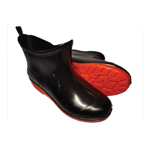 4000CO-รองเท้าบูทดำพื้นส้ม ยาว 6 นิ้ว